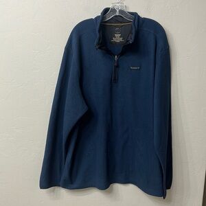 Timberland Henley waffle weave navy blue pull over light weight jacket size 3XL